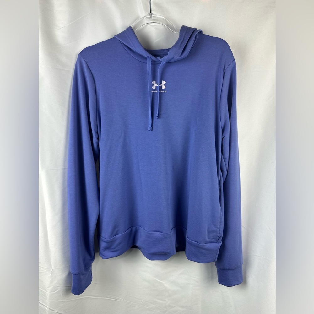 Under Armour Purple loose fit Long Sleeve Hoodie. Women’s size Medium.
